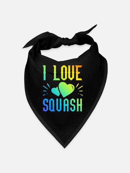 Ich liebe Squash - Bandana - Rot - Vorne
