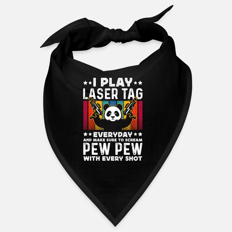 Laser Tag Panda Pew Pew Retro Lasertag Geschenk Bandana