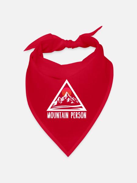 Mountain Person - Ski de montagne Snowboard d'hiver - Bandana - rouge - Devant