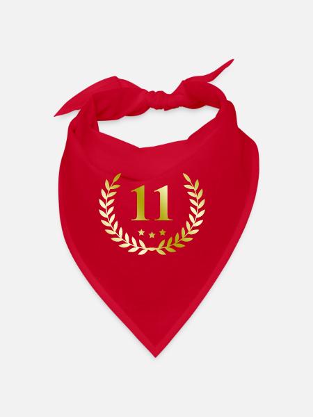 11 Numero corona - Bandana - rosso