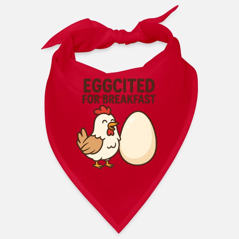 Eggcited for Breakfast Chicken Design Bandana