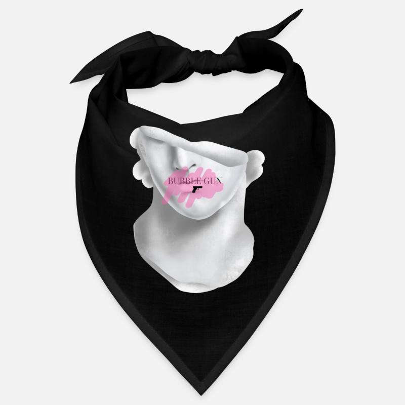 Bubble Gun Half Face White Sculpture Back Bandana