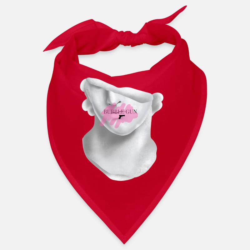 Bubble Gun Half Face White Sculpture Back Bandana