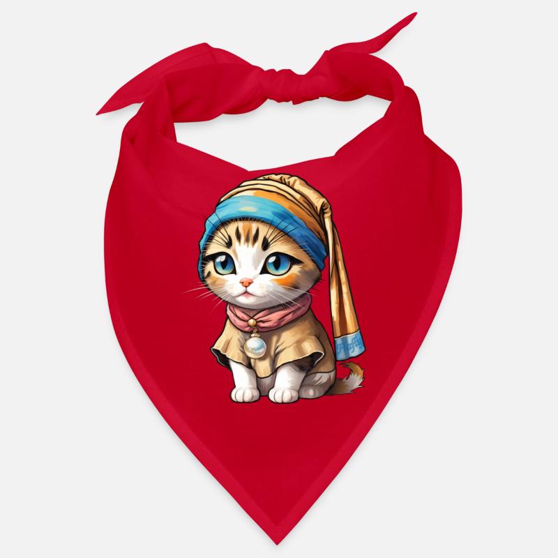 Chaton avec perle Bandana