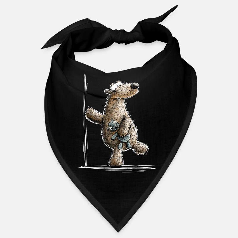 Drolliger Brauner Bär Mit Kuscheltier Bandana