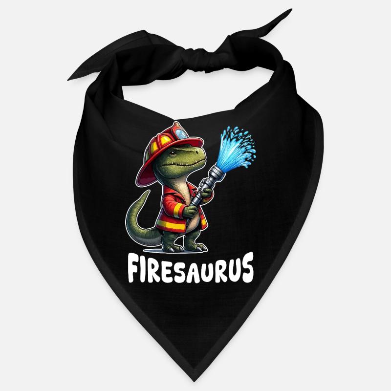 Firesaurus Pompier Mascotte Bandana