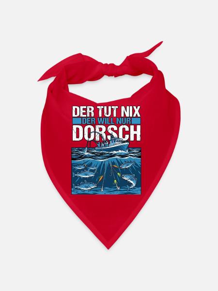 Der Will Dorsch Angeln - Bandana - Rot - Vorne
