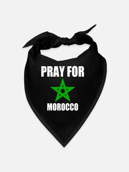 Pray for morocco - Bandana - black - Front