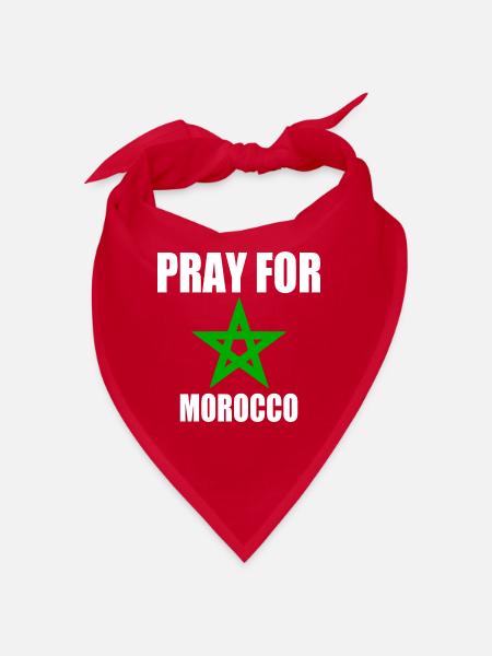 Pray for morocco - marokko - Bandana - Rot - Vorne