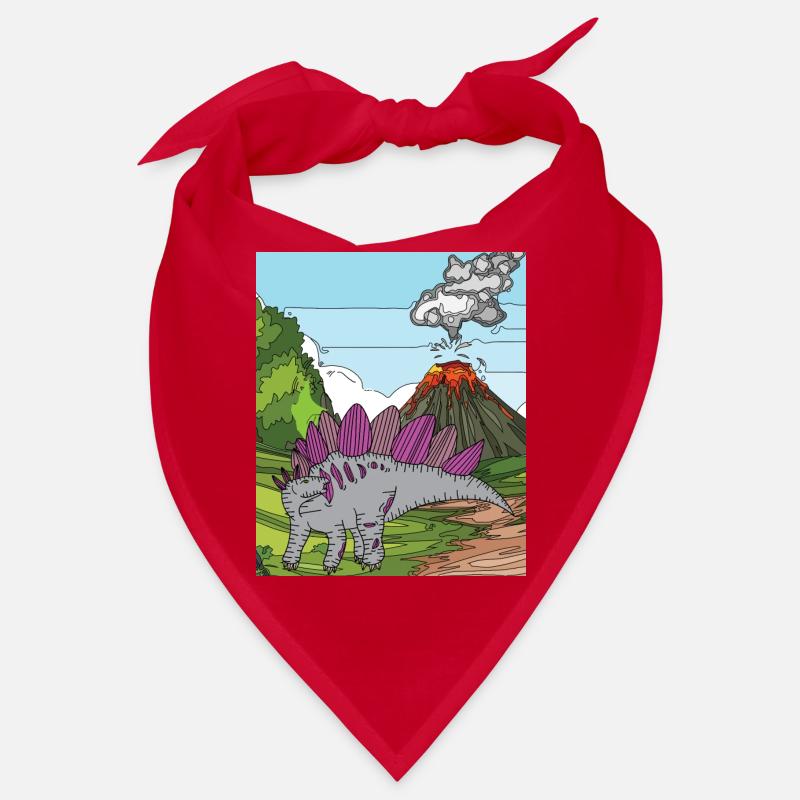 Time Dino Volcano Eruption Nature Bandana