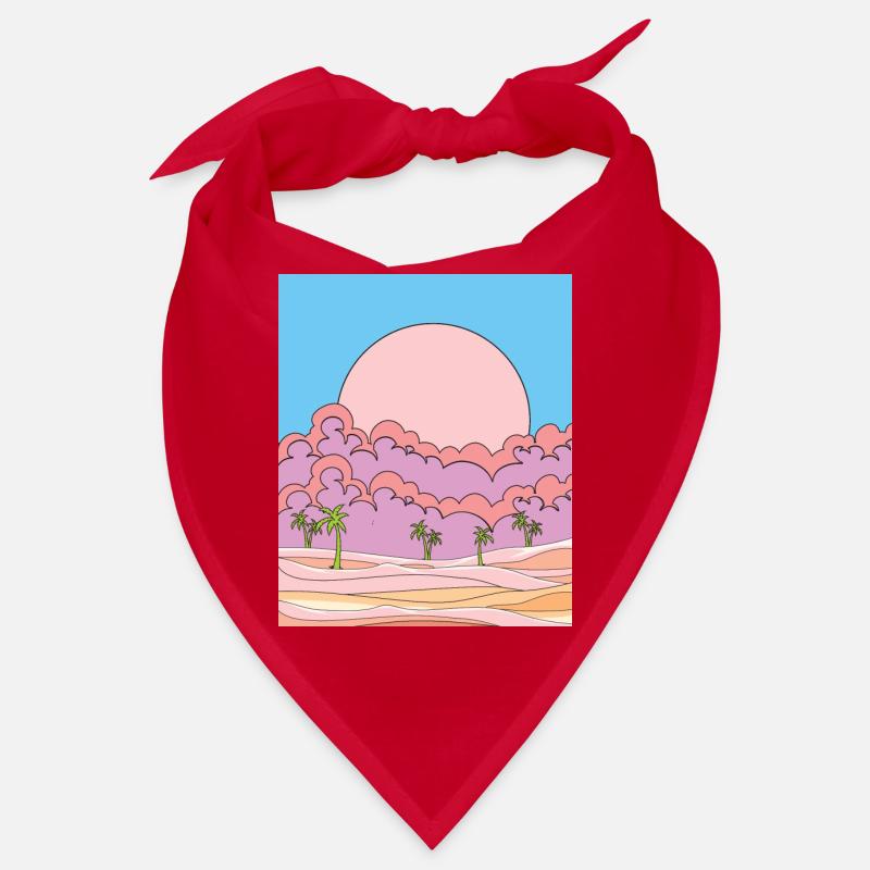 Rétro soleil tempête de sable dans le désert Bandana