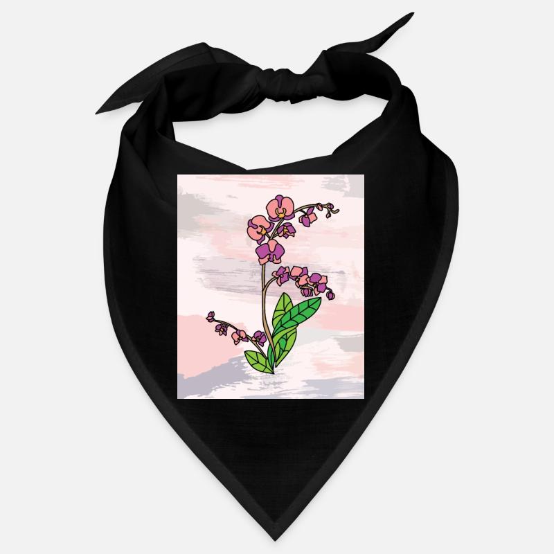 Vintage Blumen Orchideen Bunt Bandana