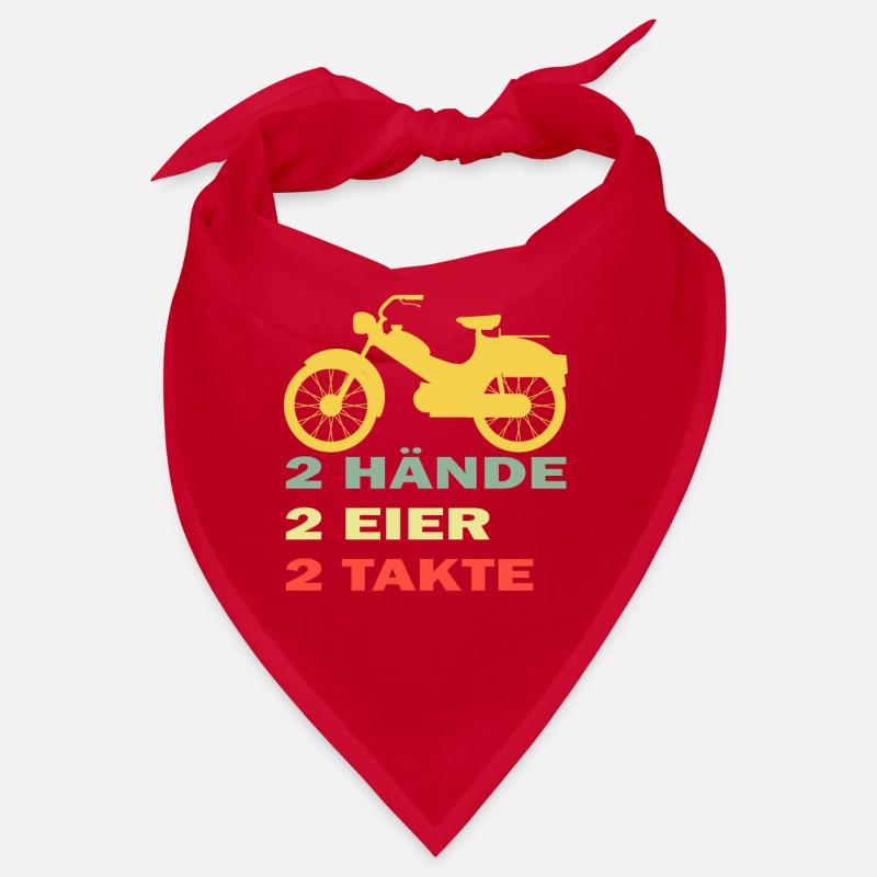 lustiges Mofa Moped 2 Hände 2 Eier Zwei Takte Bandana
