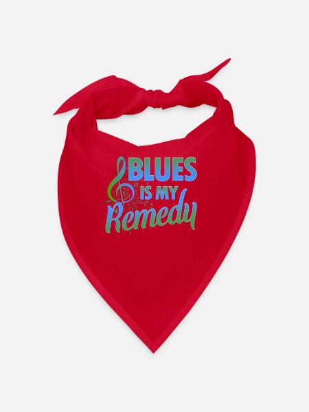 Blues is my Remedy - Bandana - red - Front