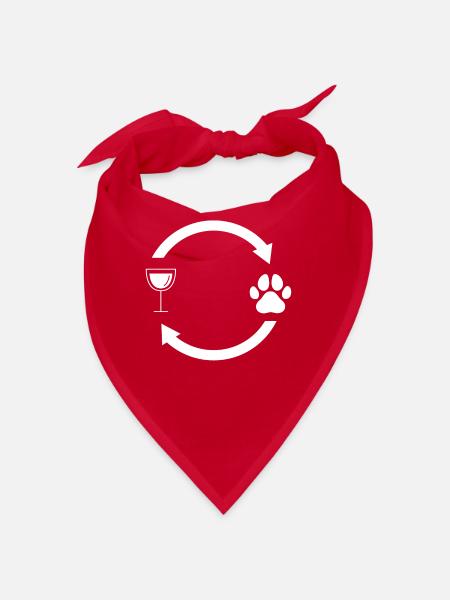 Weinlastenpfeile und Hund 3 - (do) - Bandana - Rot - Vorne
