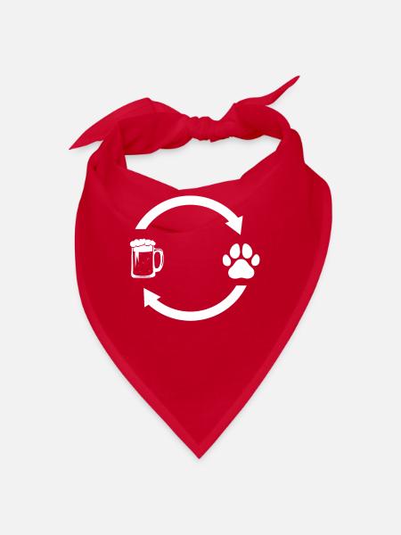 Beer Load Arrows and Dog 3 - (thu) - Bandana - red - Front