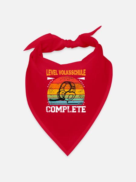 Grundschulabschluss Grundschule Level Complete - Bandana - Rot - Vorne