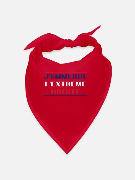 Fuck the far right - Bandana - red - Front