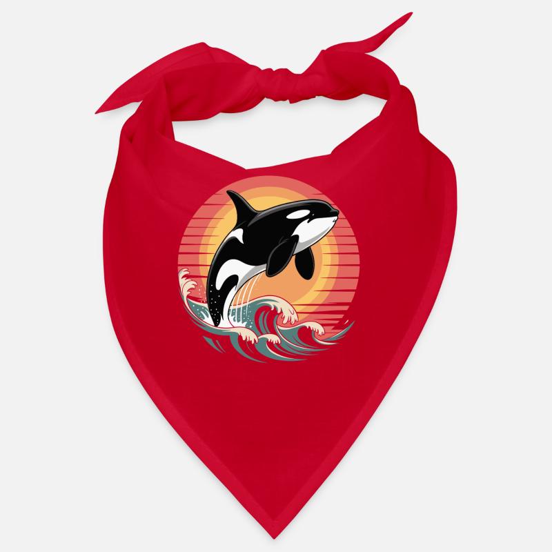 Retro Orca Wal Schwertwal Killerwal Orka Bandana