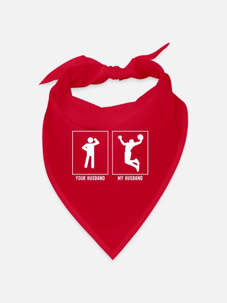Ihr Ehemann - Mein Ehemann - Basketball Dunking Pl - Bandana - Rot - Vorne