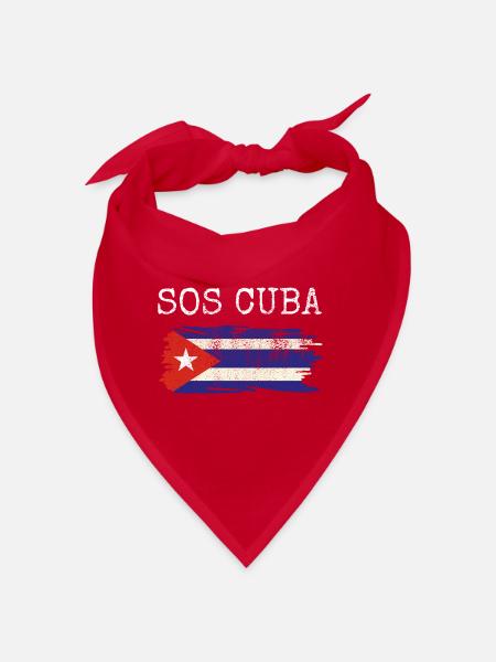 Cuban Flag Free Cuba Libre Patria Y Vida Shirt - Bandana - rouge - Devant