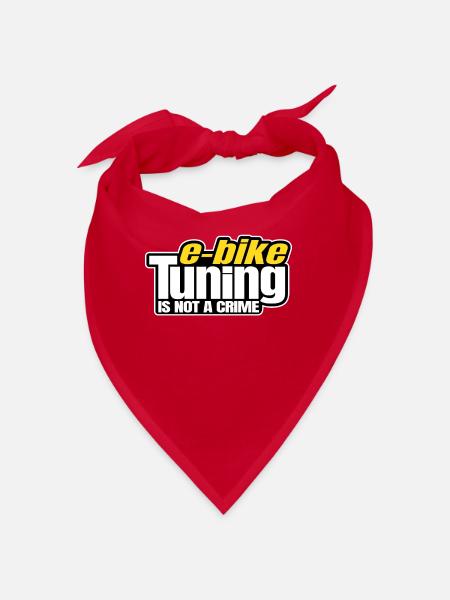 E-Bike Tuning Is Not A Crime Ebike EMTB MTB Tuner - Bandana - red - Front