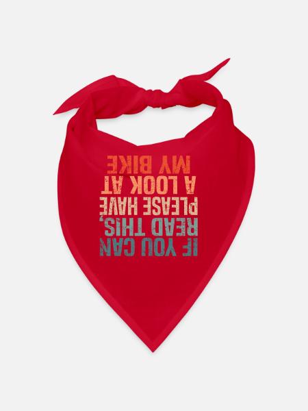 Funny Downhill Mountain Biking Gift Quote MTB - Bandana - red - Front