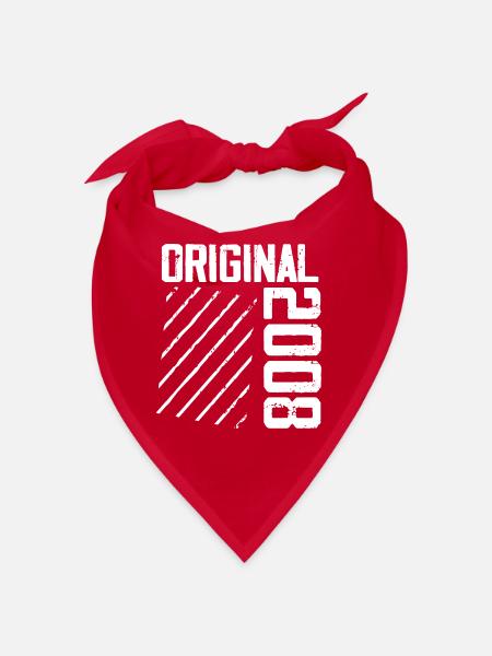 Original 2008 16th Anniversary Retro Gift - Bandana - red - Front