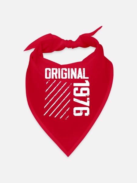 Original 1976 48th Birthday Retro Gift - Bandana - red - Front