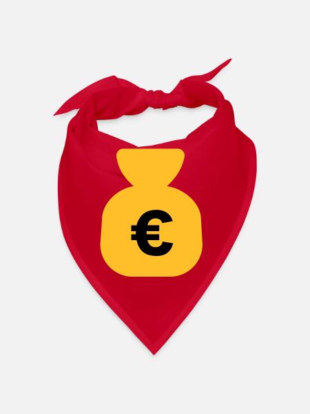 Money Euro - Bandana - red - Front
