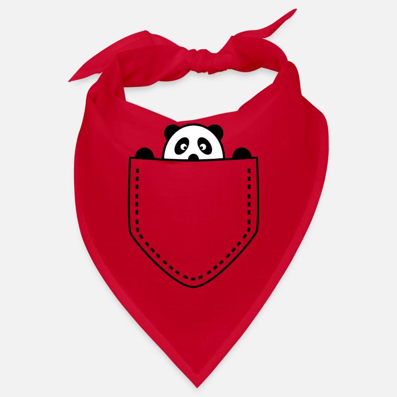 Panda in der Tasche - Bandana - Rot