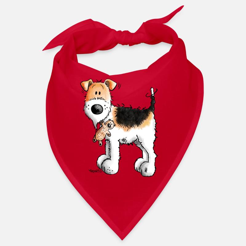 Foxterrier mit Teddy - Teddys - Plüschtier - Hund Bandana