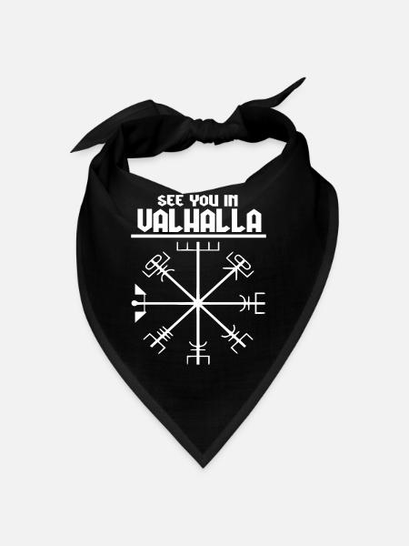 Wir sehen uns in Valhalla Viking - Bandana - Schwarz - Vorne