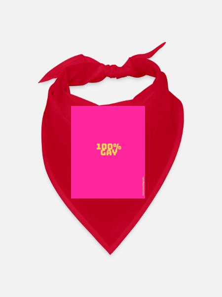 100 % Gay - Bandana - Rot - Vorne