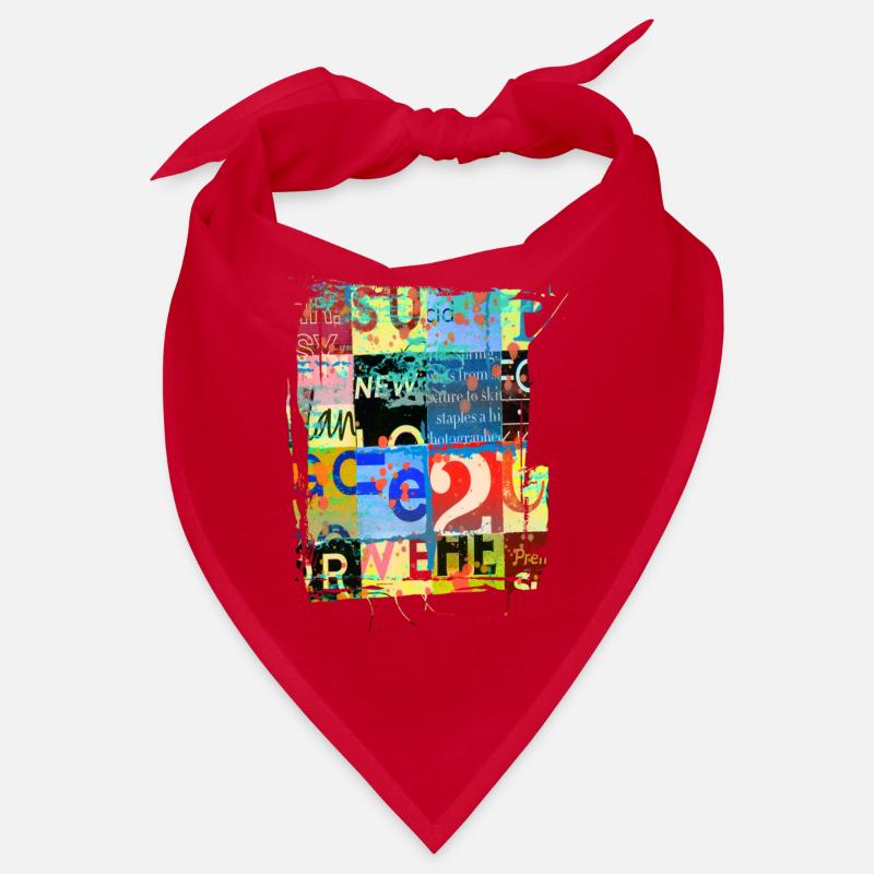 Newspaper Clips Scrapbook Magazines Alphabet Code Bandana