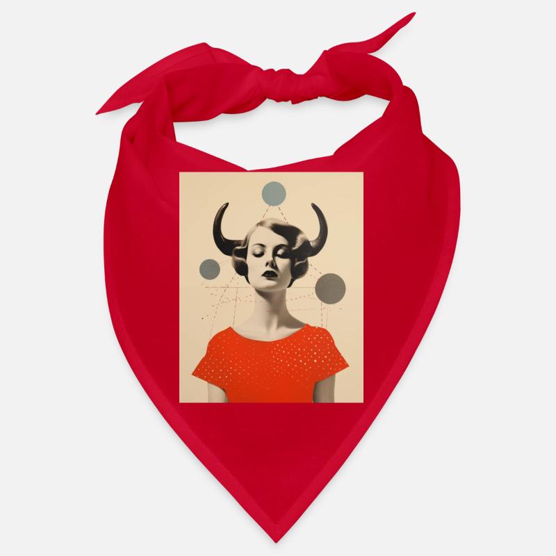 Stier Collage Kunst Astrologie Bandana