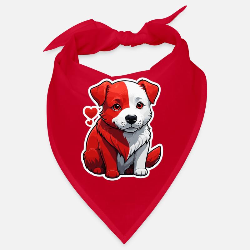 chien rouge Bandana
