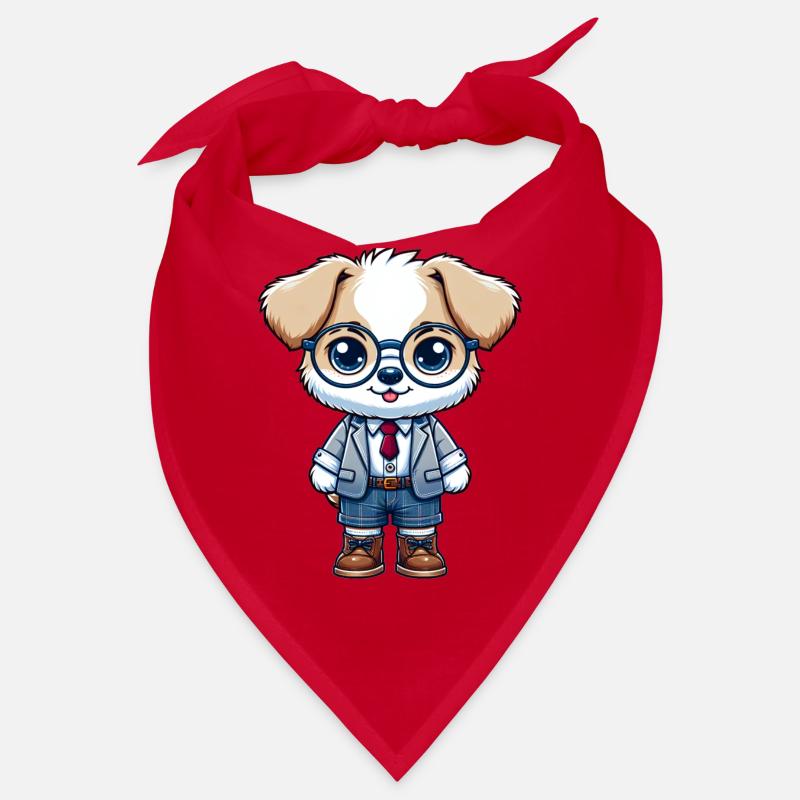 Chien écolier mignon Bandana