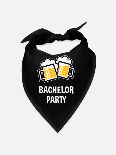 Bachelor Party (JGA Bier Bayrische Bierkrüge / 3C) - Bandana - Schwarz - Vorne