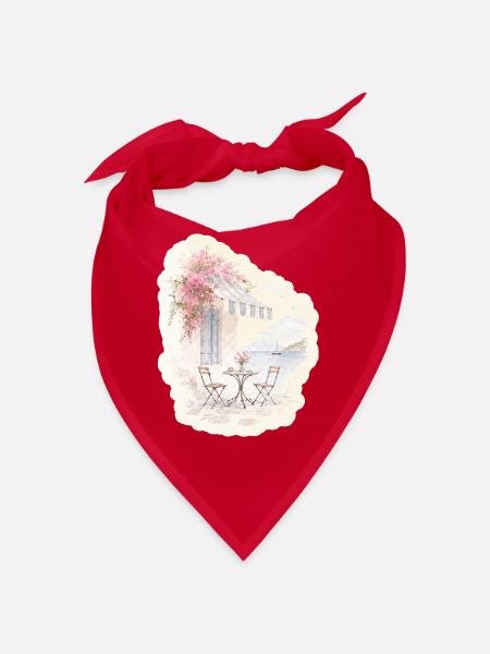 Seaside Café – Morgen am Meer - Bandana - Rot - Vorne