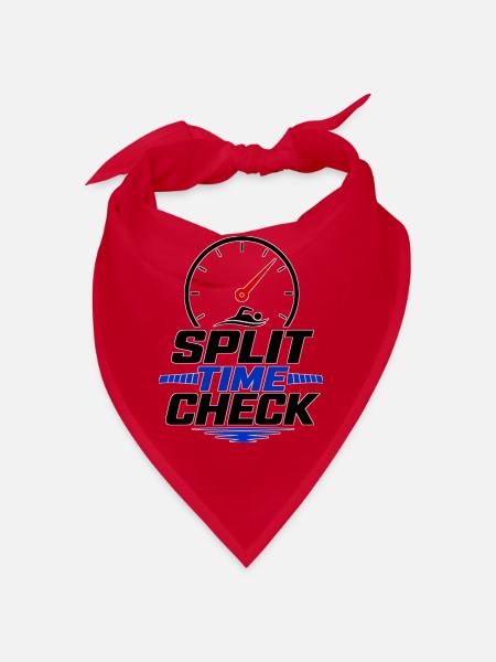 SPLIT TIME CHECK - Bandana - Rot - Vorne