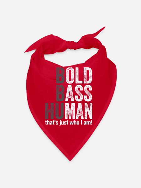 Old Bass Player Bold - Bandana - Rot - Vorne
