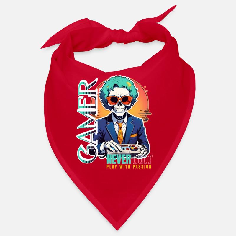 Retro Gamer Skeleton with Controller Console Games Bandana