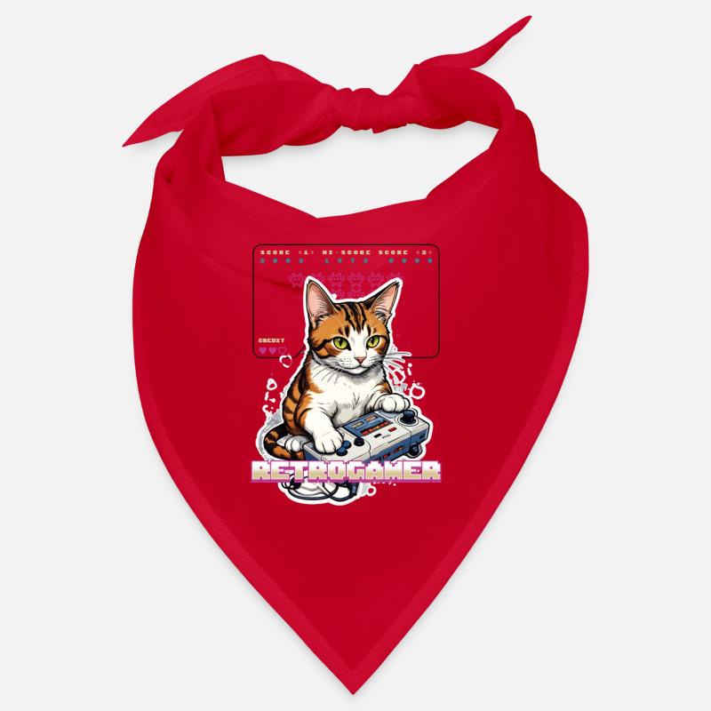 Retro Gaming Cat: Retrogamer with Controller Bandana