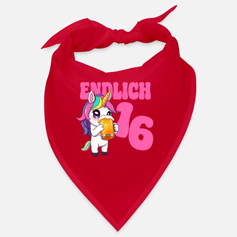 Bier Einhorn Endlich 16 Jahre Geburtstag Alkohol Bandana