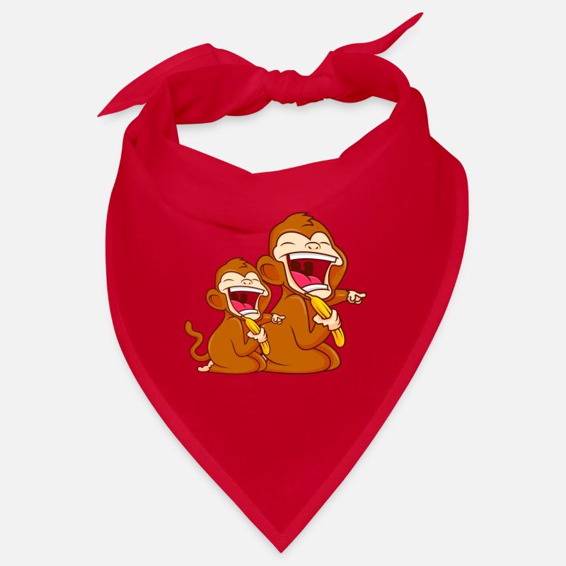 singe banane drôle de bande dessinée bébé singe Bandana