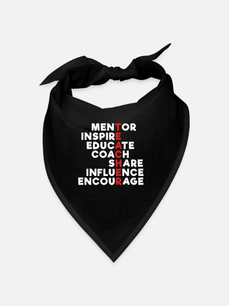 Enseignant Enseignant Mentor Inspire Coach Partager Éduquer - Bandana - rouge - Devant