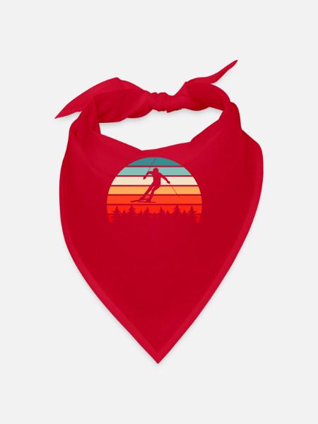 Ski Retro - Bandana - Rot - Vorne