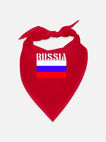 Drapeau de la Russie - Bandana - rouge - Devant