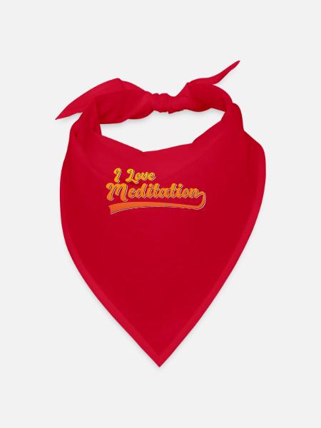 J’aime la méditation - Bandana - rouge - Devant